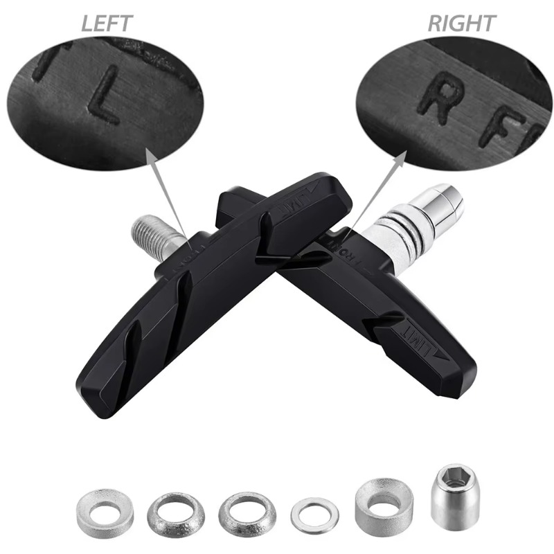 Un par de bloques de freno de bicicleta, herramientas de goma para ciclismo, piezas de bicicleta de montaña y carretera, almohadillas ligeras para zapatos de freno en V, accesorios para bicicleta