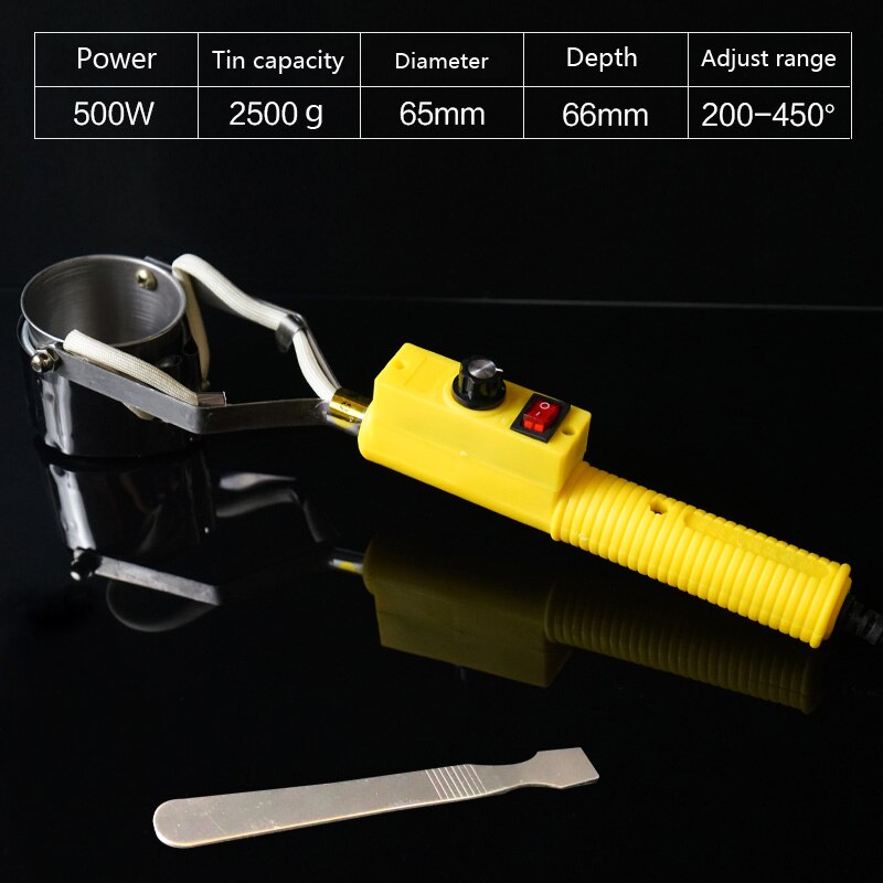 Newest High-power 220V melting tin furnace hand-held BGA tin melting furnace household wire tinning repair tinning 300W-500w: 500W B