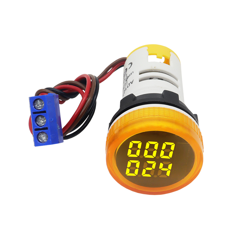 Panel Counter Meter Mini 22mm LED Digital Display Square Round Timer For Industrial Use AC220-380V 0-999999: Blue