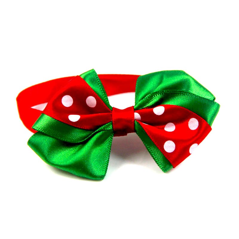 Hond Jaar Boog Kerstversiering Voetafdrukken Bel Ketting Hond Accessoires Hond Hoofdtooi Hond Kat Ornament Boog Hoofdtooi: 8