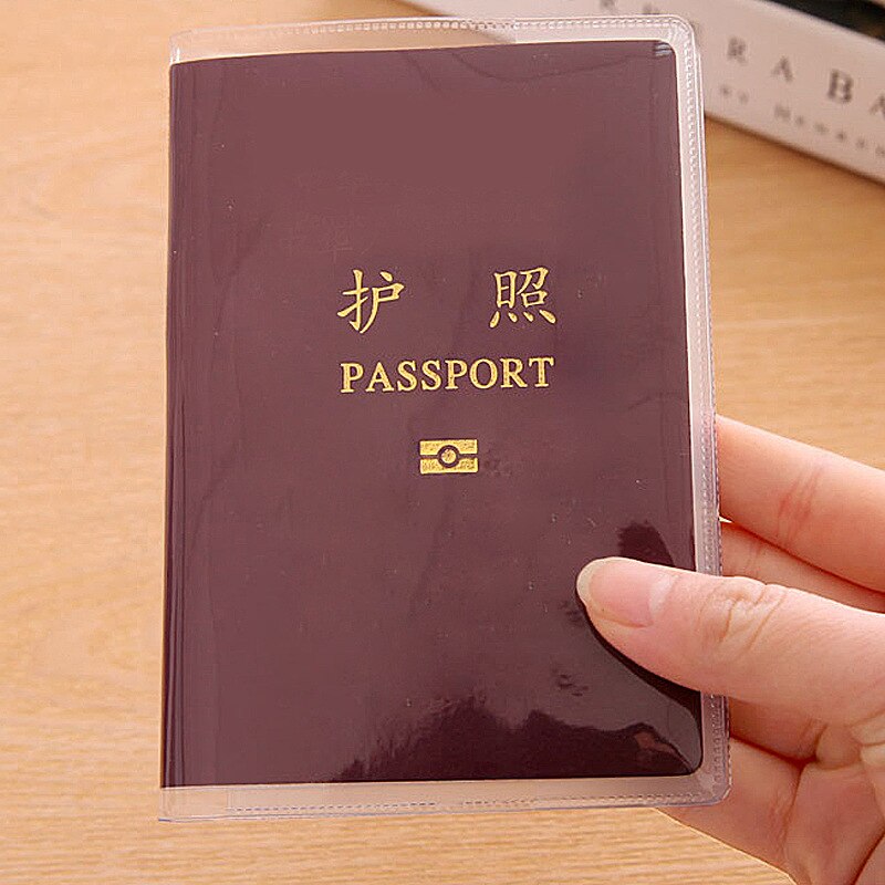 Transparent Frosted Passport Holder Travel Waterproof PVC Passport Cover ID Card Holder Wallet Business Credit Card Holder