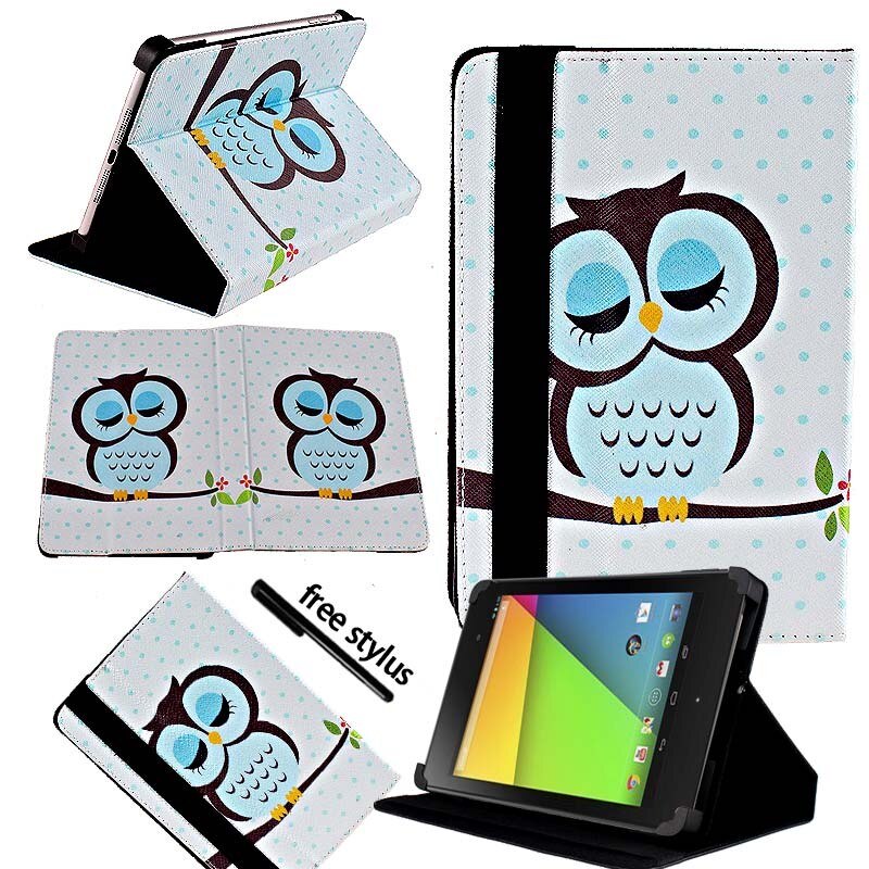 KK & LL Für Google Nexus 7 (1st 2th, Gen Gen ) -leder Tablet Ständer Folio Abdeckung Fall + Freies stylus