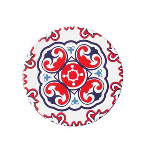 Dessous de verre antidérapant pour tasse de café ou de thé, tapis de dessous de verre, napperon, isolation thermique, tapis de tasse adiabatique imprimé en céramique, chambre à coucher, maison: WHITE