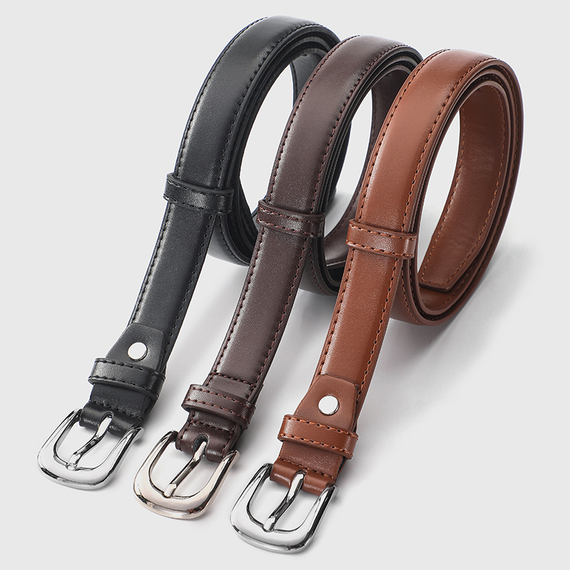 1 Uds. Cinturón fino para mujer, estilo que combina con todo, cinturón de mujer moderno y sencillo con pantalones vaqueros