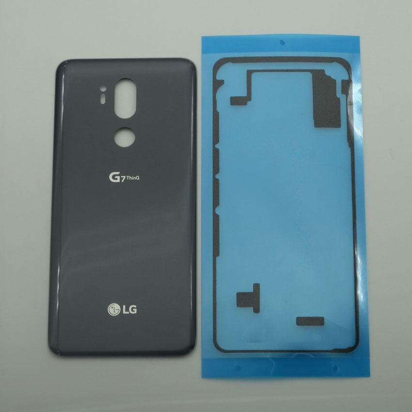 100%  originale glas batteridør til lg  g7 thinq  g7+ g710 g710em batteridæksel baghus dæksel reparationsdele med klæbemiddel