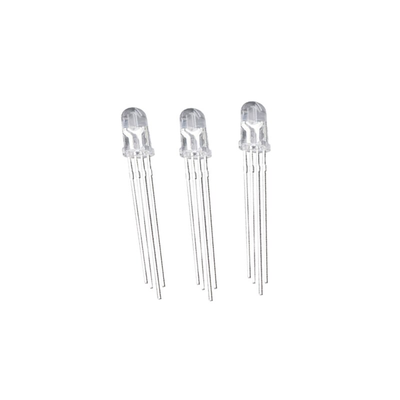 20Pcs Multicolor 4pin F5 RGB Led Diode Light Lamp Tricolor Round Common Cathode Anode LED Light Emitting Diode Red Green Blue