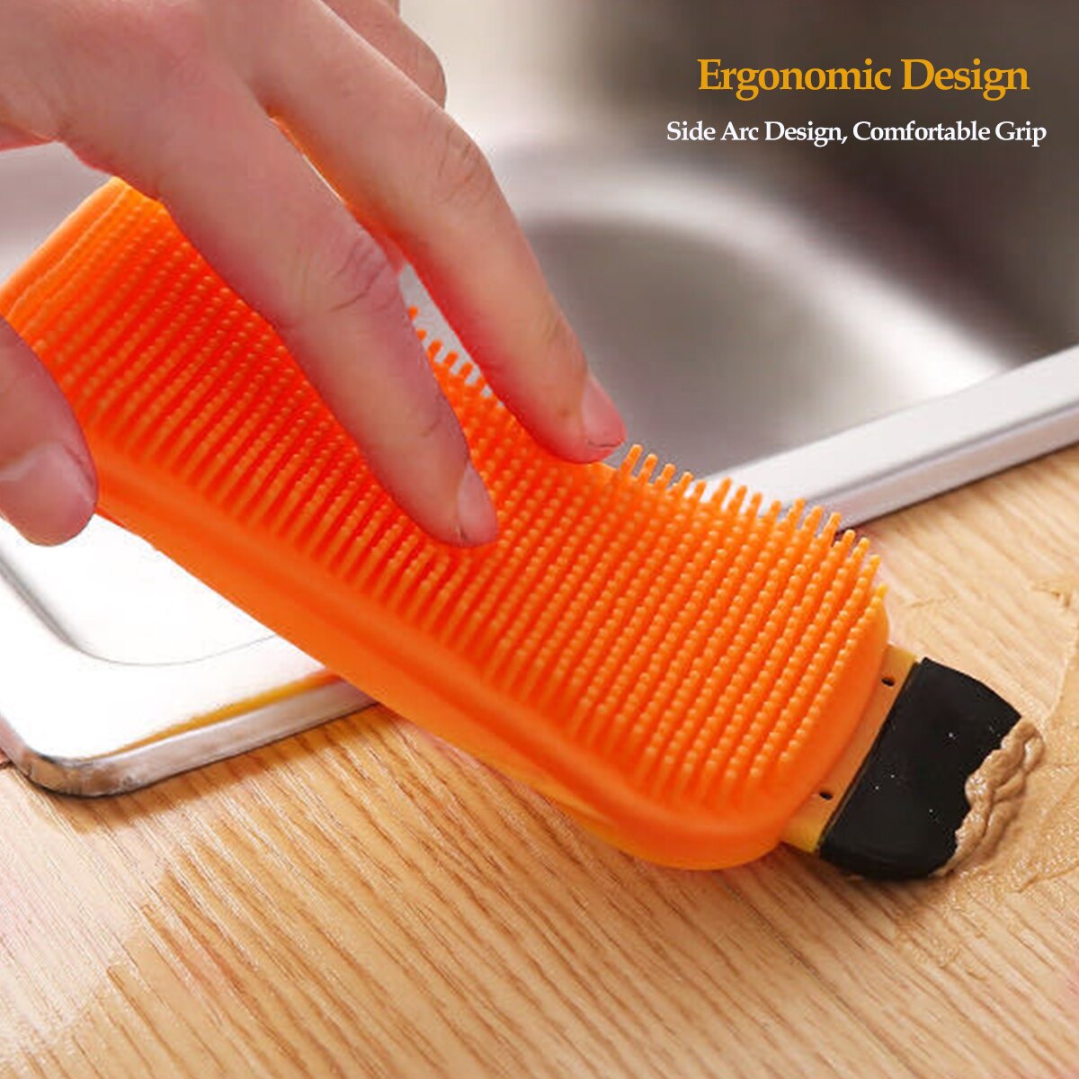 1/3 pièces 3 en 1 éponge héros Silicone brosse de nettoyage multi-fonction cuisine Silicone éponge ménage nettoyage outils