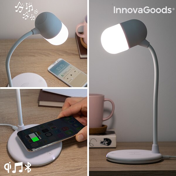 LED lamp met Speaker en Draadloze Oplader Akalamp InnovaGoods