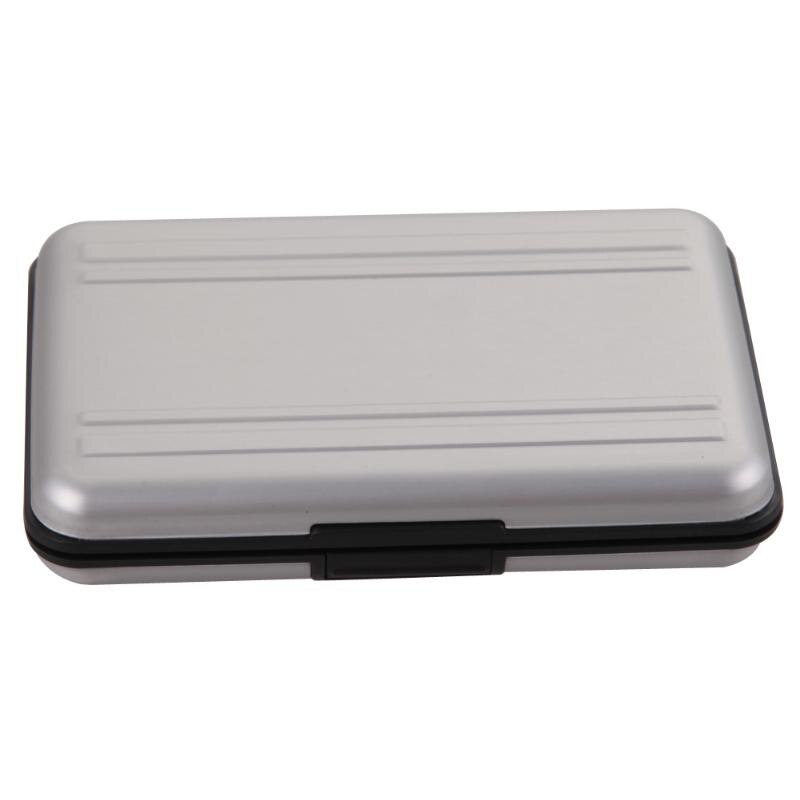 Soporte de almacenamiento plateado para soporte de tarjetas Micro SD, funda protectora para tarjeta de memoria, Protector para SD/ SDHC/SDXC/soporte de tarjetas Micro SD, 16 unidades