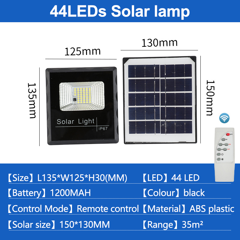A+, Solar Light Outdoor Waterproof For Garden Path Street Landscape Spotlight Wall Solar Powered Flo: 44LEDS