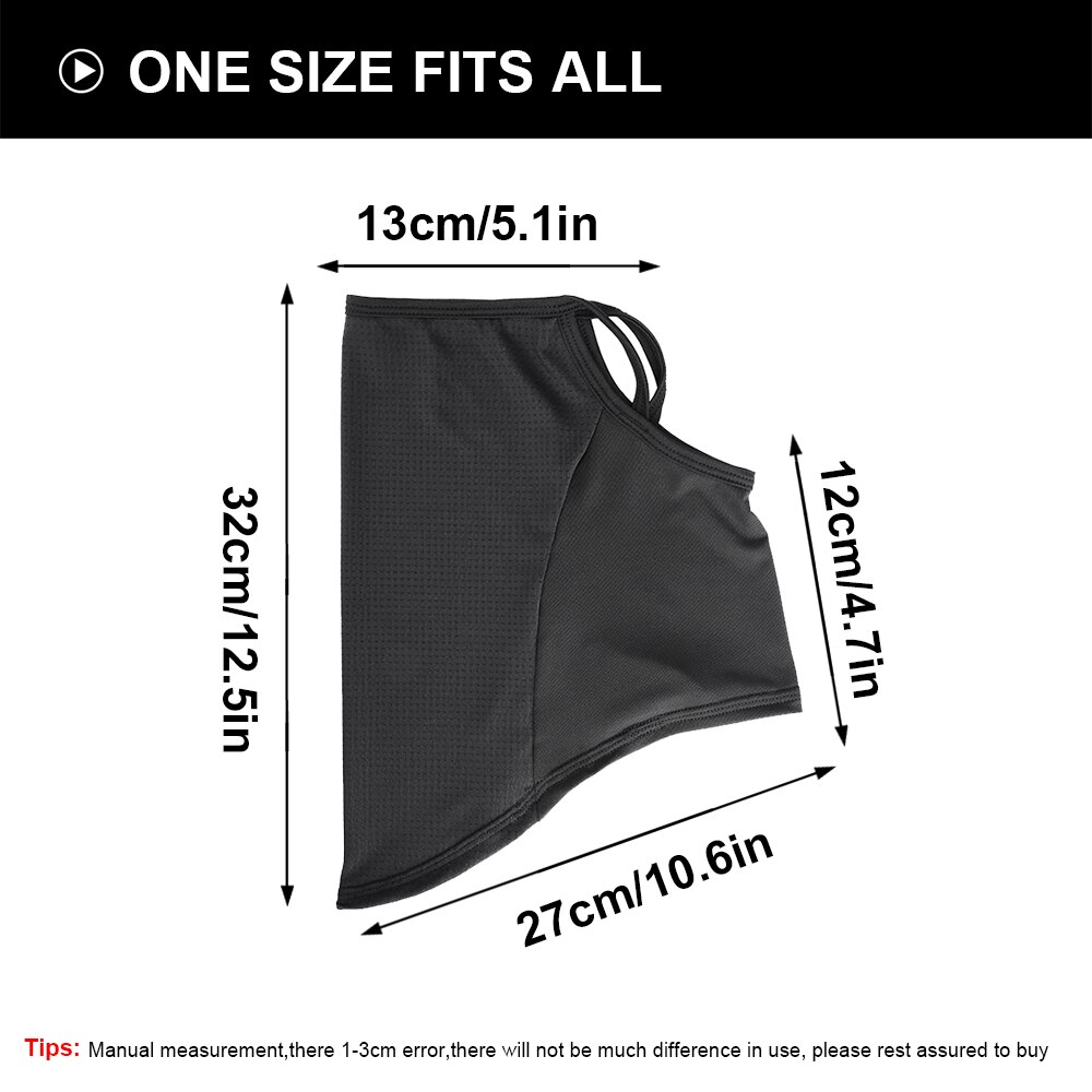 Sort hvid hals gamacher tube tørklæder åndbart ansigtsdæksel ørehængende balaclava sommersol anti-uv bandana pandebånd mænd kvinder