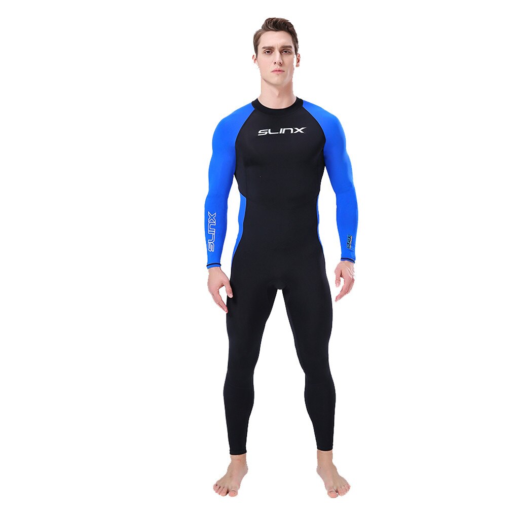 Dykkerdragt våddragt helkrops badedragt til mænd surfing svømning dykning sejler tøj scuba snorkel varm jumpsuit: L