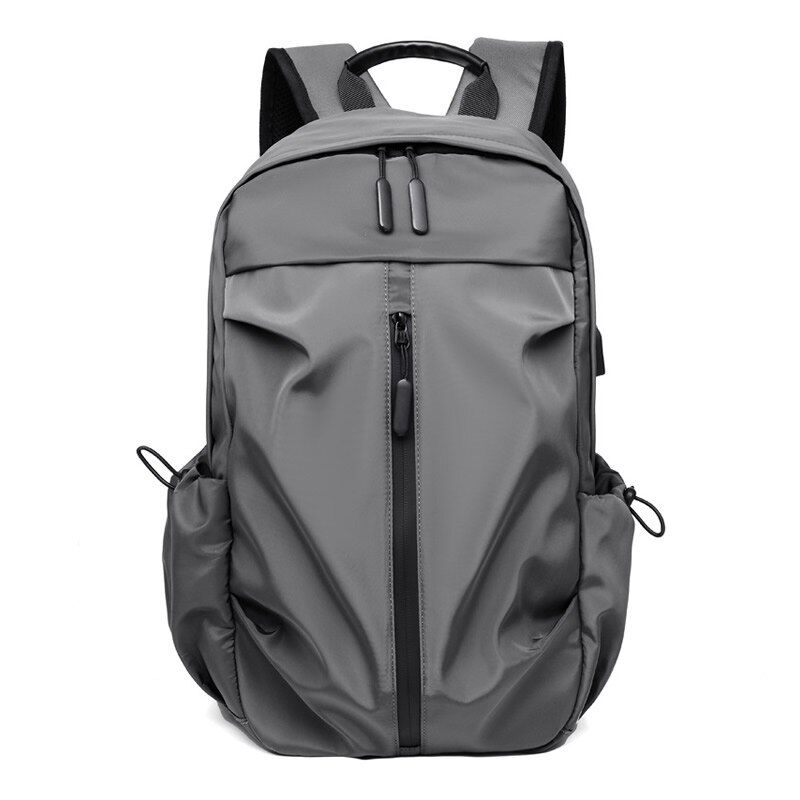 À prova dwaterproof água oxford pano mochila homem portátil saco respirável negócios mochila de viagem simples cor pura lazer backbag: gray backpack