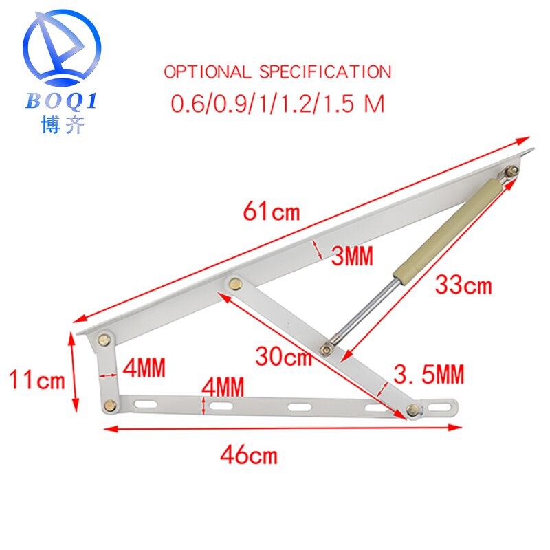 Bed Frame Bed Box Plate Bed Flip Hydraulic Gas Spring Support Rod Bed Air Support Bracket Lift Bed Accessories