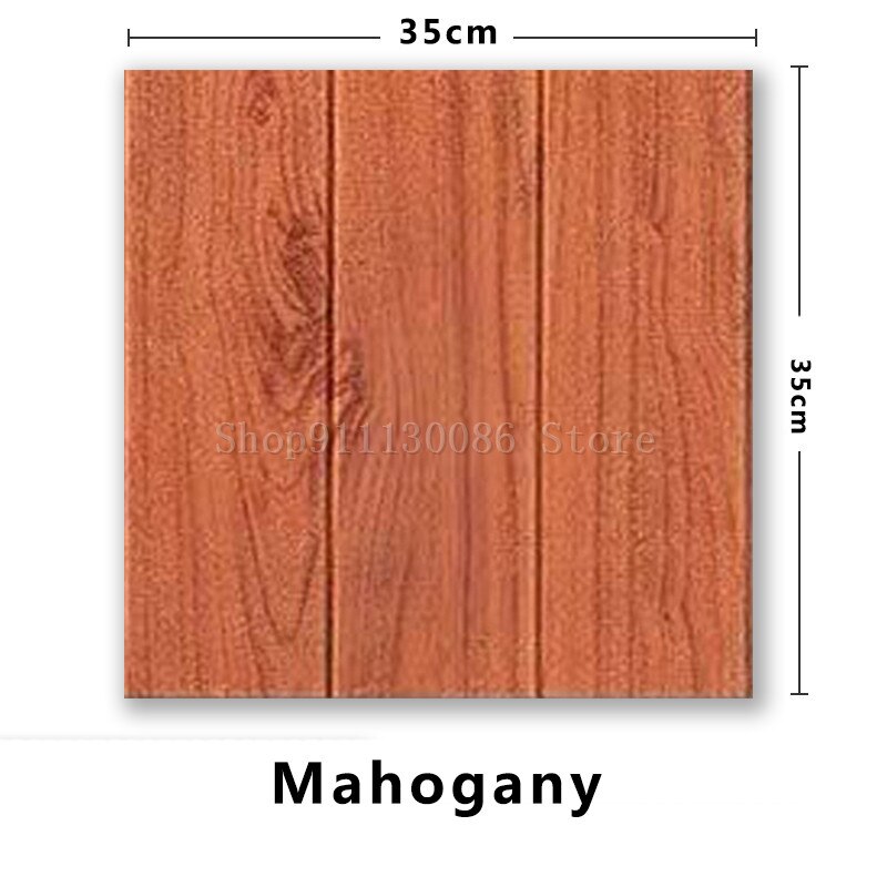 Zelfklevende 3D Baksteen Muurstickers Steen Woonkamer Decor Foam Waterdicht Panelen Wandbekleding Behang Thuis Tv Achtergrond Kid: Mahogany