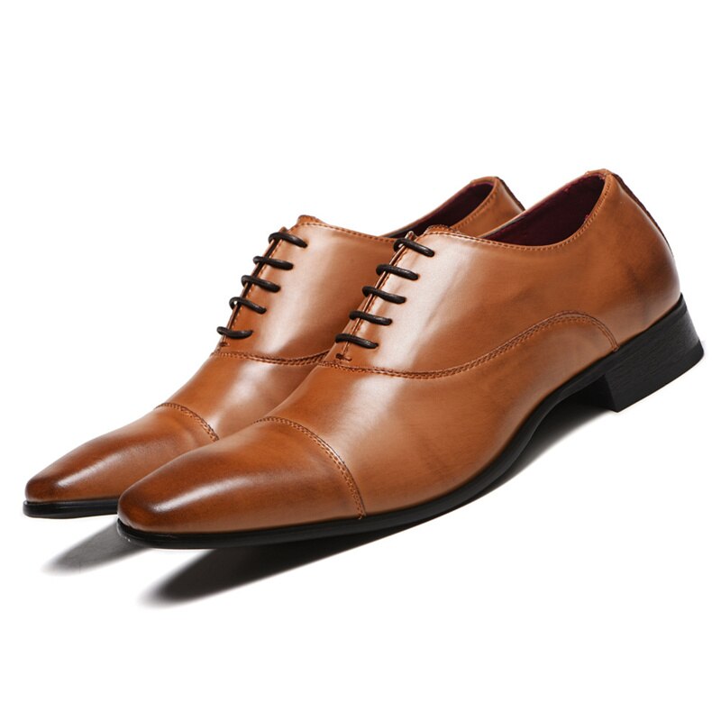 Chaussures En Cuir pour Hommes Grande Taille Chaussures De Bureau Bureau Oxford Chaussures À Lacets Pas Cher Mariage Chaussure En Cuir Pour Homme