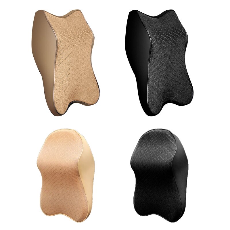 Zagłówek fotela samochodowego Podkładka szyi poduszka wspomagająca 3D z pianki pamięć oddychająca poduszka podróżna X5XE