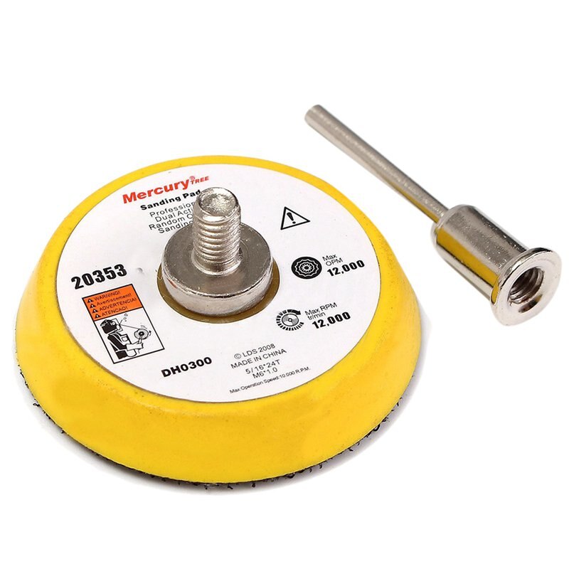 2 inch 50mm Hook & Loop Sanding Pad 3mm Shank With 60pcs 100 to 2000 Grit Sand Kit