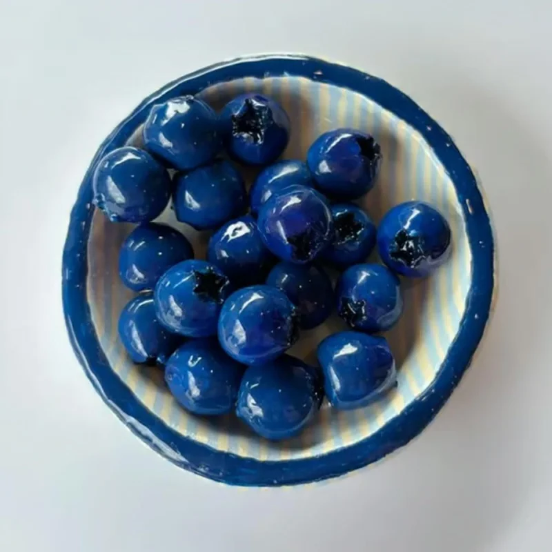 Blueberry Fridge Magnet 3D Realistic Ceramic Fruit Refrigerator Magnets Strong Magnetic Fruit Kitchen Decor Home Office