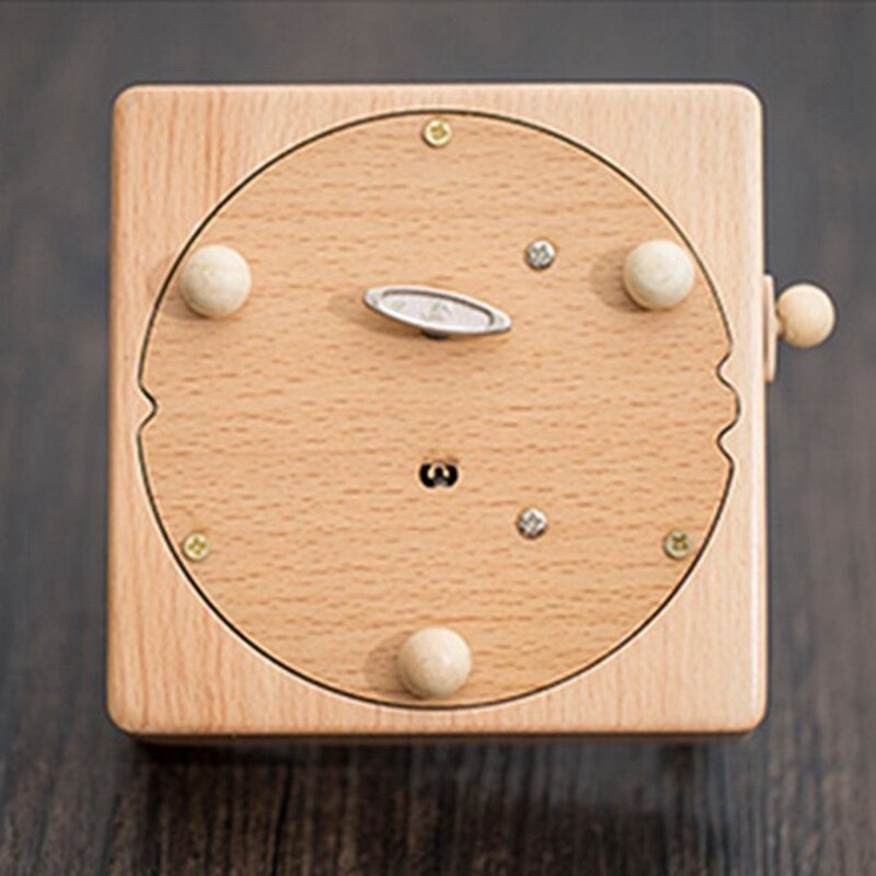 Wooden Musical Box Featuring Mountain Tunnel With Small Moving Magnetic Train | Plays