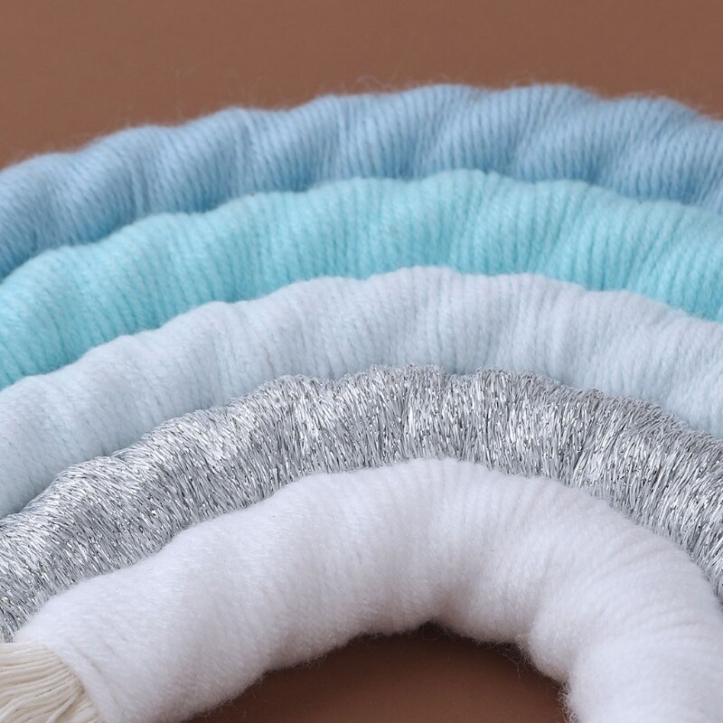Nodic Stijl 8 Lijnen Hand Geweven Rainbow Macrame Wandtapijt Baby Jongens Baby Meisjes Kids Room Decor Muur Opknoping Decor speelgoed Home Decor