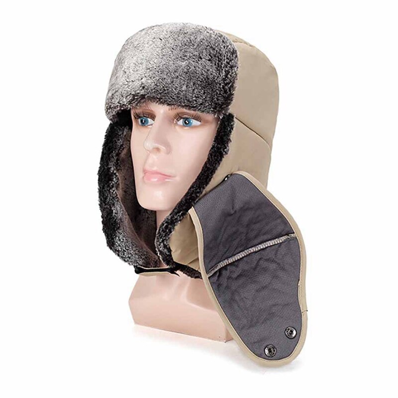 Men Winter Aviator Bomber Hat Trooper Ear Flap Snow Ski Elmer Fudd Mask Hood Cap