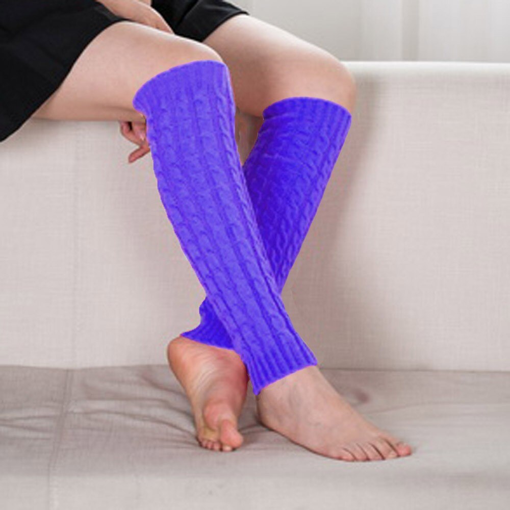 Women Winter Warm Leg Warmers Knitted Crochet Long Socks High Knee Socks Winter Warm Pashmina Cashmere Warm Legs Guantes #38