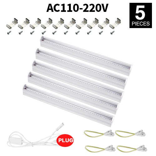 5w 10w 25w 50w ir uv cfl led fullspektrum odlingsljus  t5 tub lampada inomhusplanta lampa hydroponics system blommande trädgård: 5 stycken / Oss