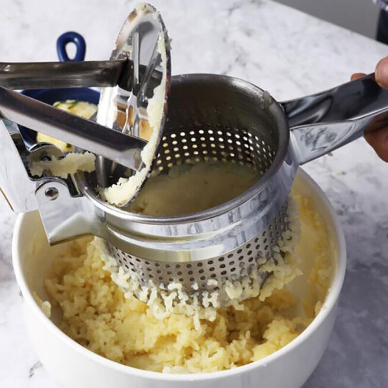 Stainless Steel Puree Garlic Presser Ricer Vegetable Fruit Press Maker Gadget Potato Masher Kitchen Accessories Press Maker Tool
