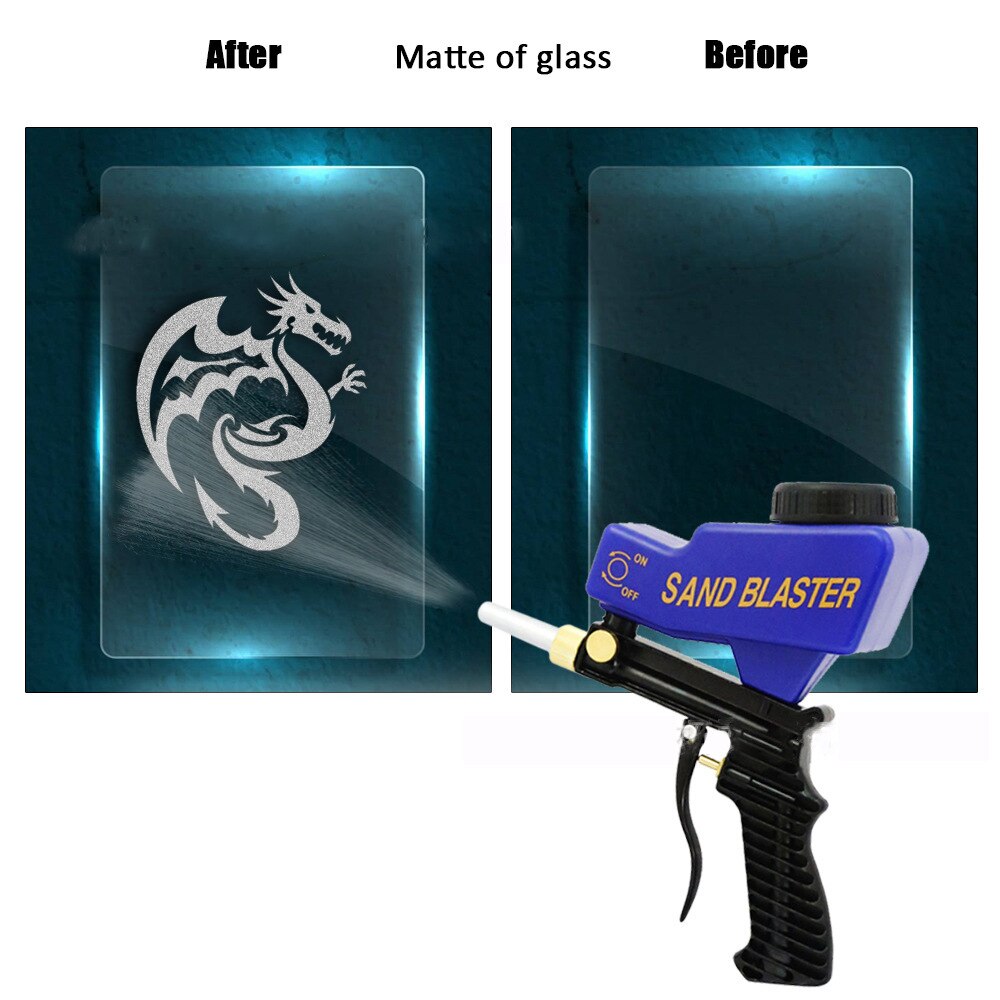 Portable Gravity Pneumatic Set Blasting Device Sandblaster Antirust Sandblasting Machine Derusting Sandblasting Spray Gun Set