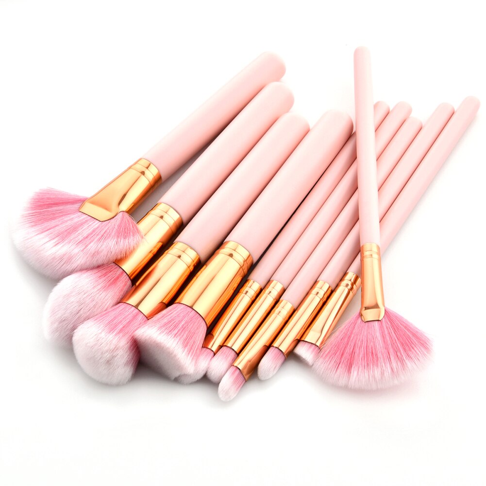 10PCS/4PCS Makeup Brushes Set Pink Handle Foundation Make Up Brush Beauty Tools Kit Lip Eye Liner Maquiagem