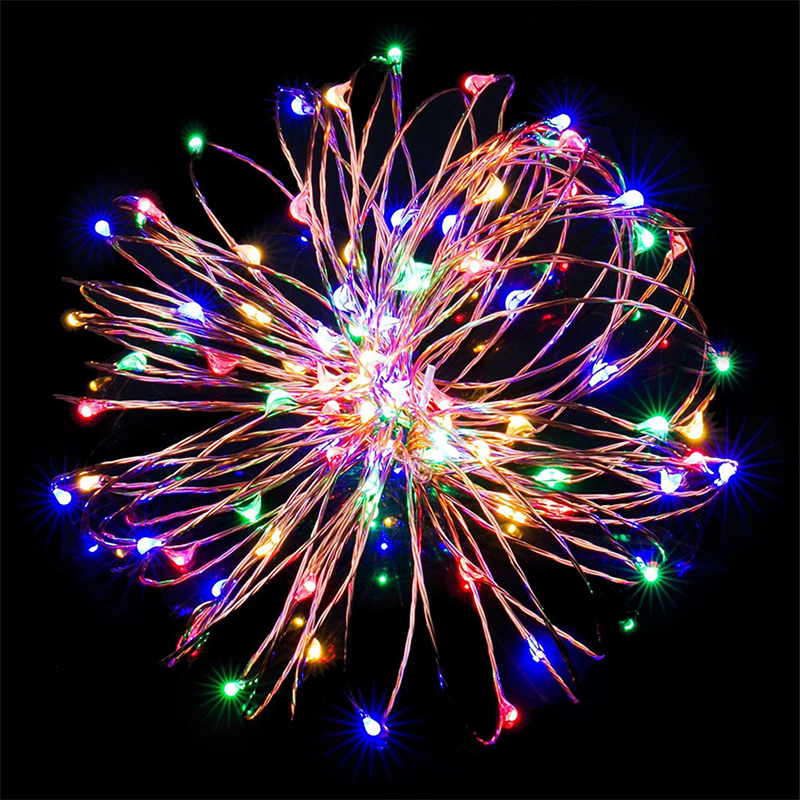 Solar Twinkle String Lights Outdoor LED Copper Wire Light Landscape Camping Garden Christmas Patio Party Wedding Tree Decoration