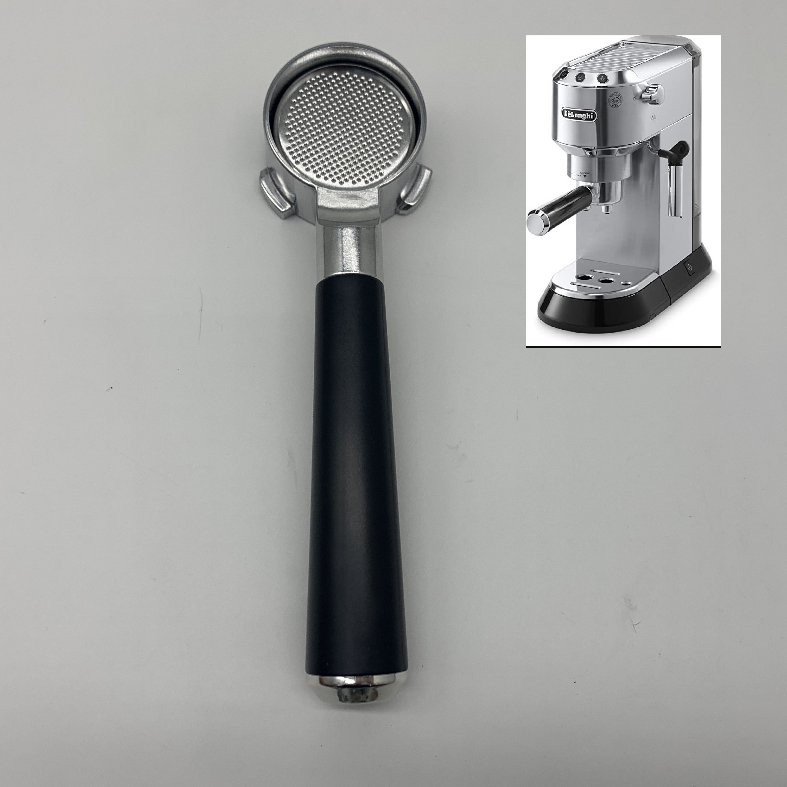 Delonghi EC680 EC685 EC785 EC885-serie 51 3ears soporte de filtro portafiltro sin fondo Eupa soporte de filtro para cafetera Espresso: Opaco