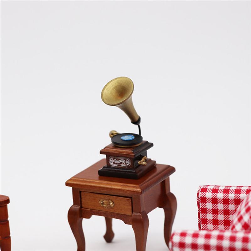 Mini Gramophone Decor Simulation Gramophone Model Tabletop Mini Adornment