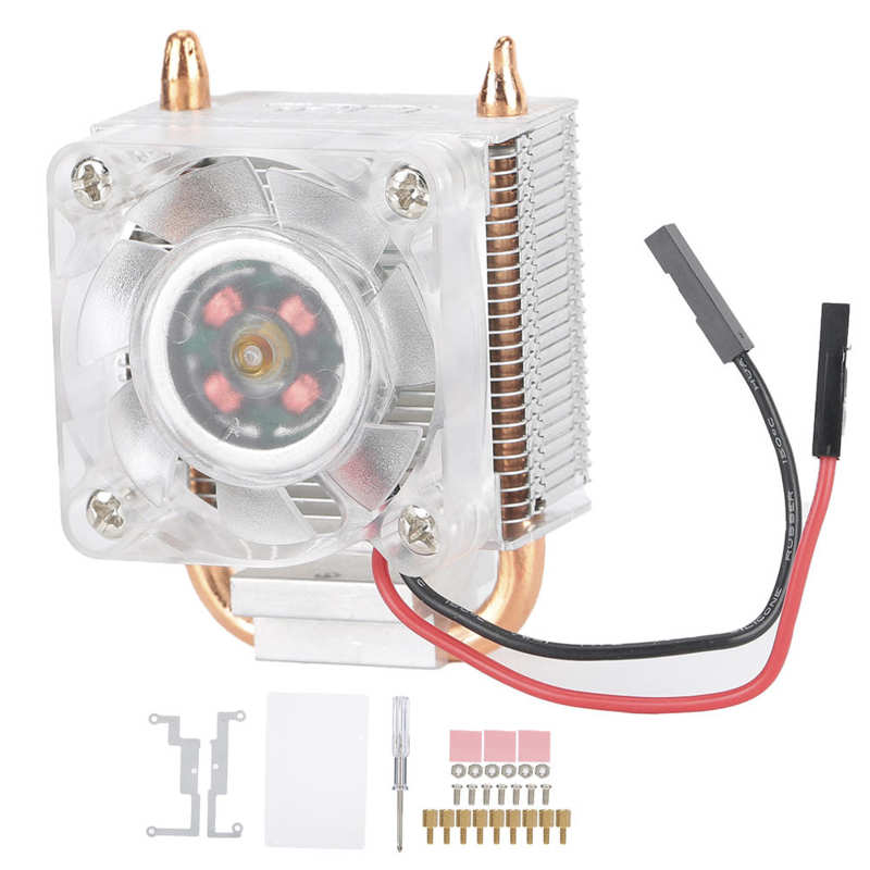 5V 0.4W CPU Cooling Fan 7-Blade Ice Tower Heatsink for Raspberry Pi 4/3B+/3B Cooler System CPU Cooling Fan