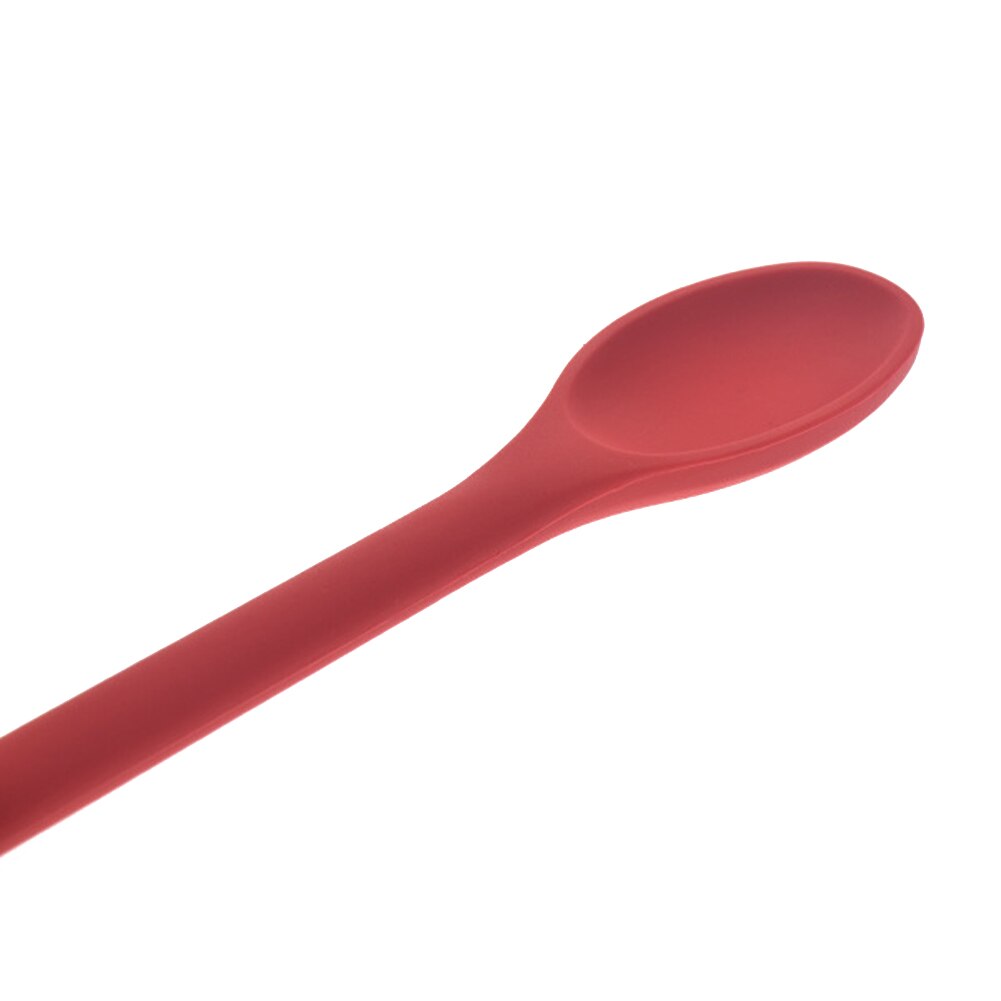 4 Colors Food Stirring Kitchen Baking Serving Silicone Mixing Spoon Long Handle Heat Resistant Portable Cooking Tool Nonstick