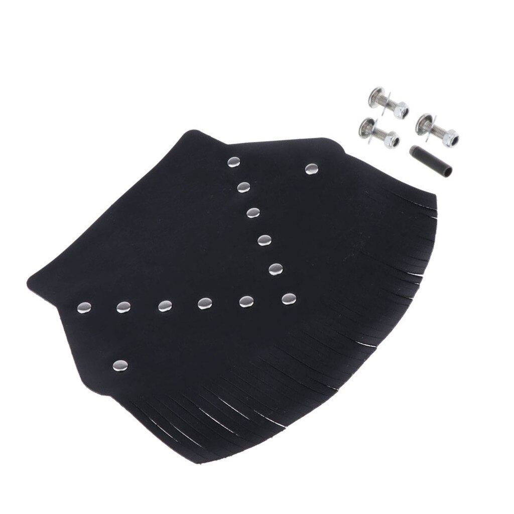 Motorcycle PU Leather Rear Mudflap Splash Guard Cover with Fringe for Harley Sportster XL Iron 883 Touring Softail