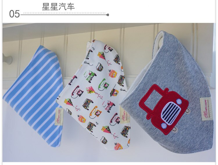 Baby slabbetjes 3pc/ lot 100%  katoenen bandana slabbetjes babykleding meisjes handdoek bandana's babykleding  b6 d 985r: 5