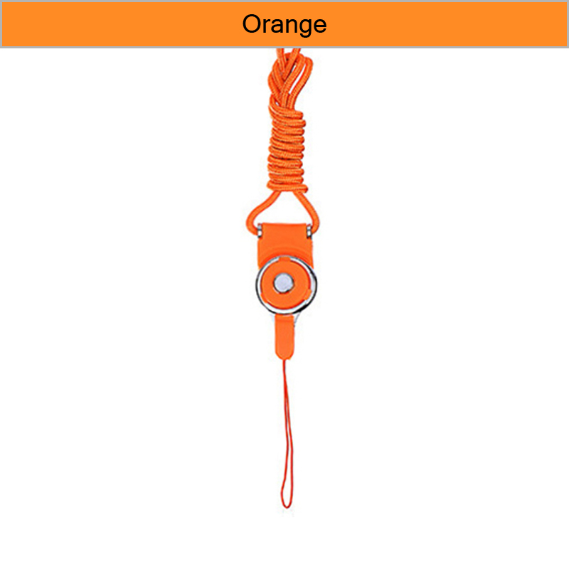 12 Colors Mobile Phone Neck lanyard for keys ID Card Detachable Multifunction Strap Phone Lanyard Holder Phone strap: Orange