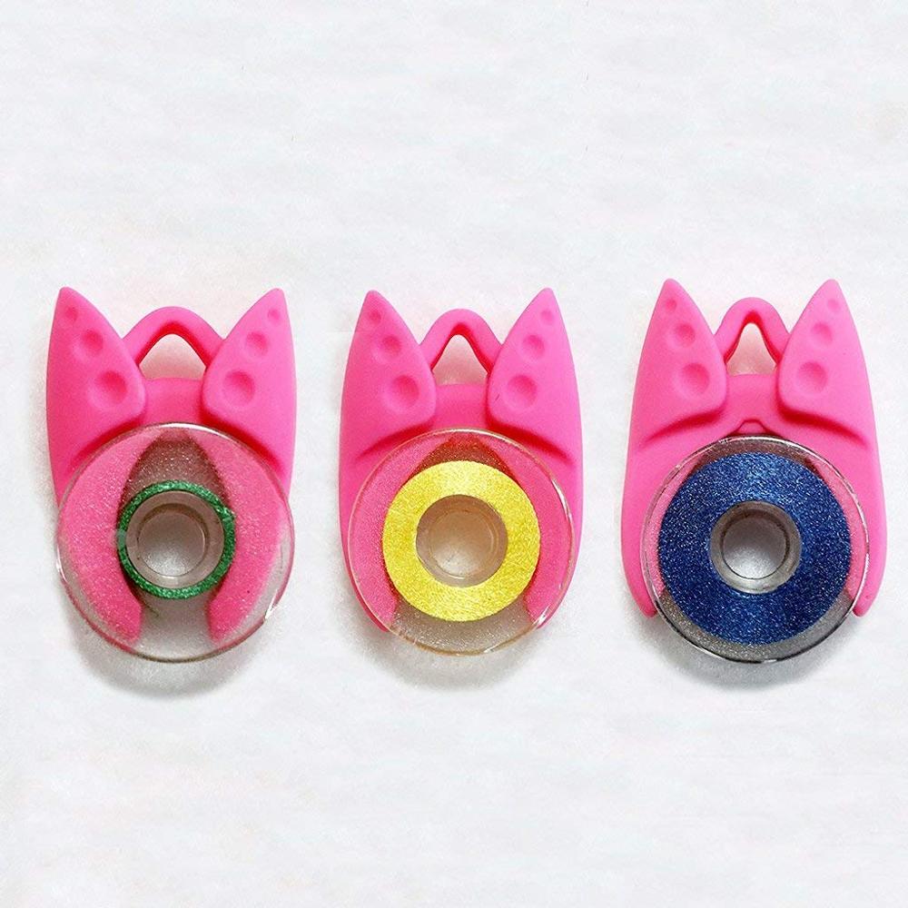 36PCS Sewing Bobbins white Polyester Sewing Thread Transparent Plastic Bobbin And Bobbin Clamps Sewing Machine Accessories Set