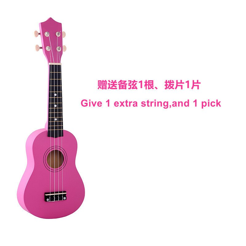 21-Inch Hout Ukulele Kerstcadeau Ukulele Kinderen Vier-Snaar Kleine Gitaar Kleur Ukulele Gitaar Reizen Gitaar Ukulele kit: Rose