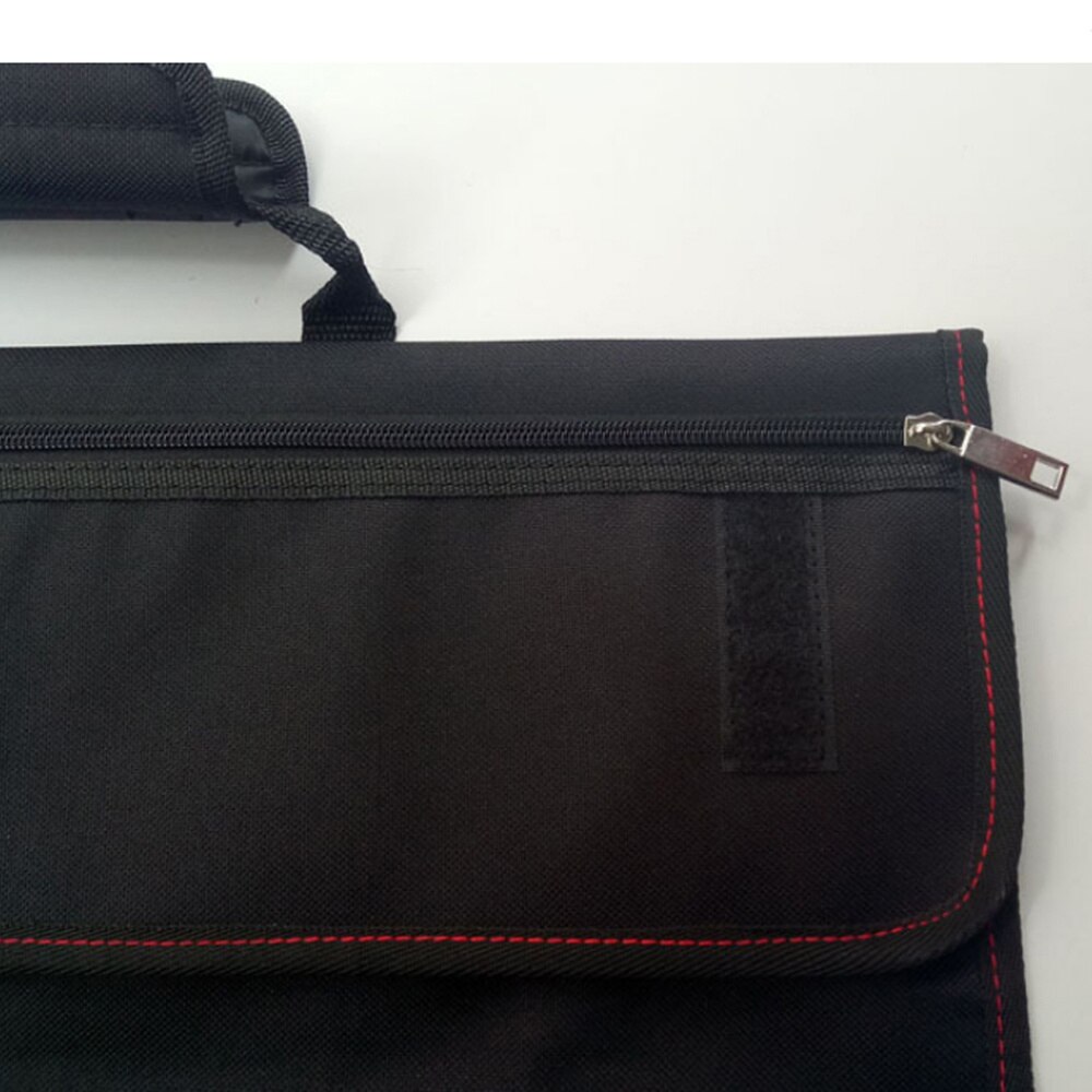 Kokkekniv etui kniv rulle taske kok taske bestik holder organizer (sort)