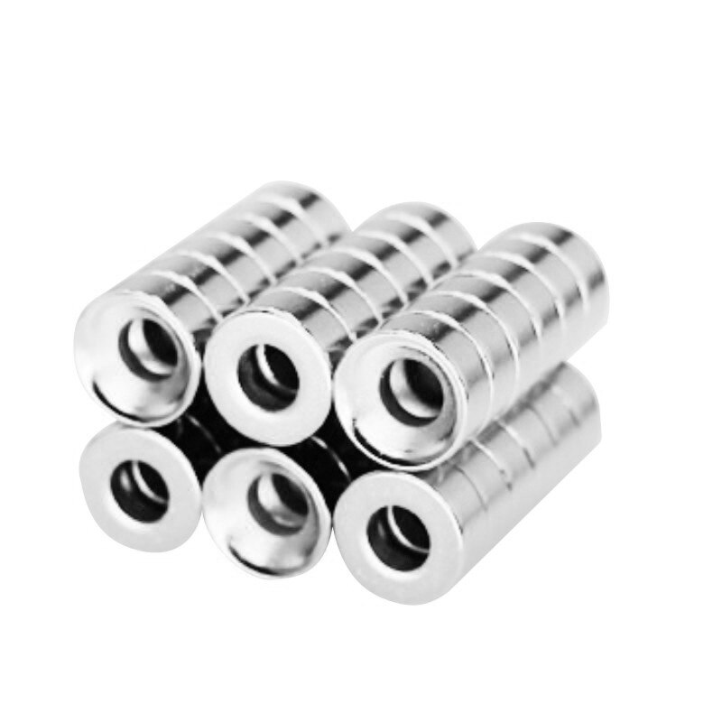 Imanes potentes de 12x5-4mm, agujero de 12*5mm, 4mm, redondos avellanados permanentes, disco magnético de neodimio de 12*5-4mm, 5 ~ 300 Uds.