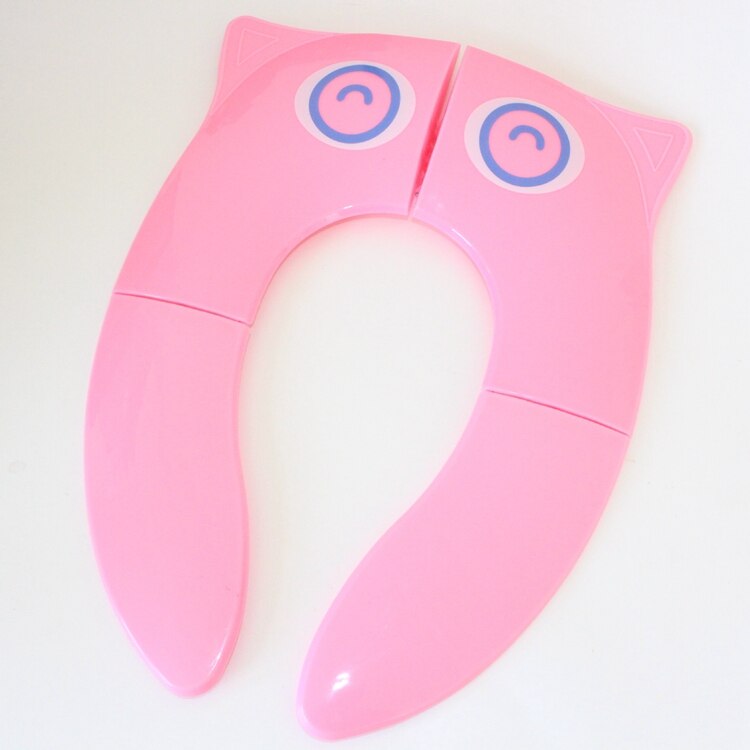 Leuke Kikker Opvouwbare Draagbare Reizen Plastic Baby Toiletbril Thuis Hotel Zindelijkheidstraining Seat Voor Kinderen Peuter Pot Stoel Pad /Mat: Roze