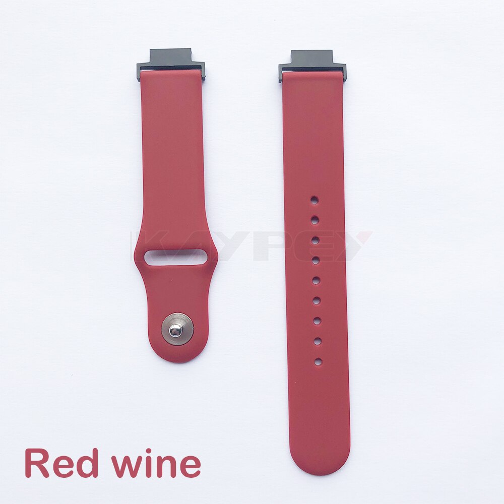 Correa de silicona suave para el reloj Huami Amazfit Verge 3, correa de silicona suave, correa de reloj de repuesto, correas de pulsera, banda deportiva: Red wine