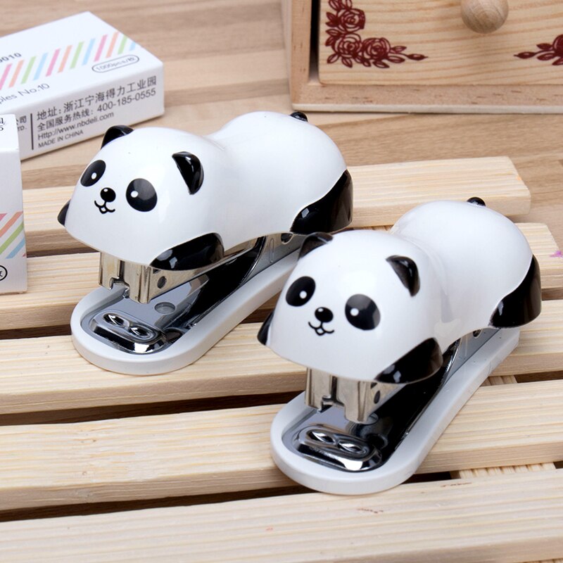 1 Pc of Mini Panda-Shaped Stapler for School Stationery & Office Supply