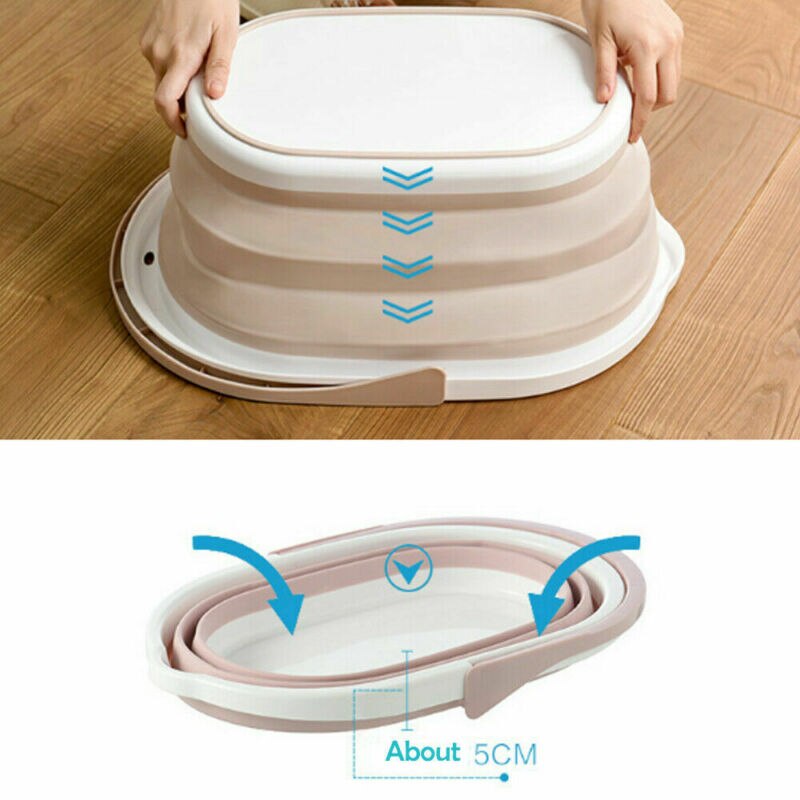 Dobrável Portátil De Plástico Flexível Fácil Magia Mop Chão Balde Grande Capacidade de Limpeza Doméstica Ferramentas Acessórios Baldes