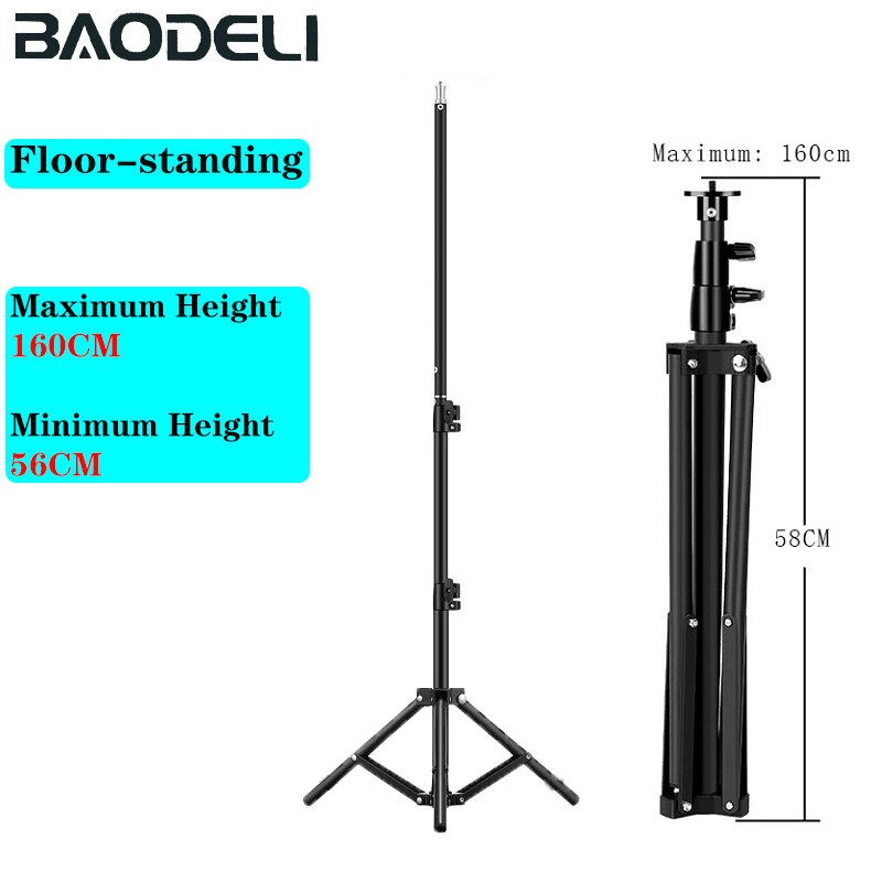 Photographic Lighting Stand Fill Light Stand Adjustable Tripod Suit For Ring Light With 1/4 Screw Ring Lamp Softbox Ringlight: 160CM