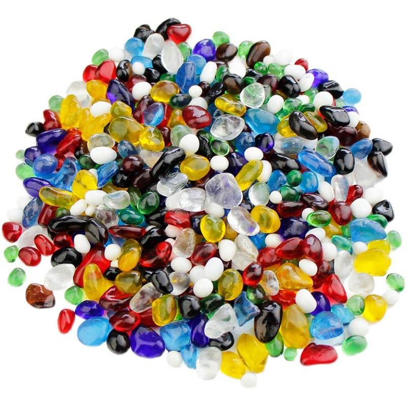 100g Klar Runde Glas Edelsteine Mosaik Fliesen Flache Perlen Für Kunst Handwerk Dekorative Glas Kiesel Stein DIY Cabochon Mosaik, der