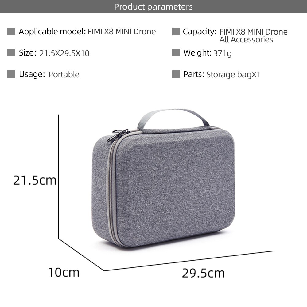 Bolso de hombro para Dron Fimi X8 Mini, bolsa de almacenamiento portátil, bolsa de transporte impermeable, Funda dura, accesorios